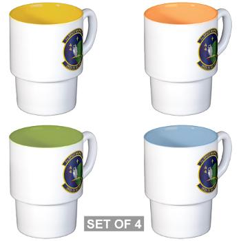 7SWS - M01 - 03 - 7th Space Warning Squadron - Stackable Mug Set (4 Mugs)